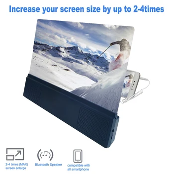 

12 Inches Screen Magnifier 3D Mobile Phone Screen Video Amplifier With Two Charging Methods A Good Gift For Eyes Protecting