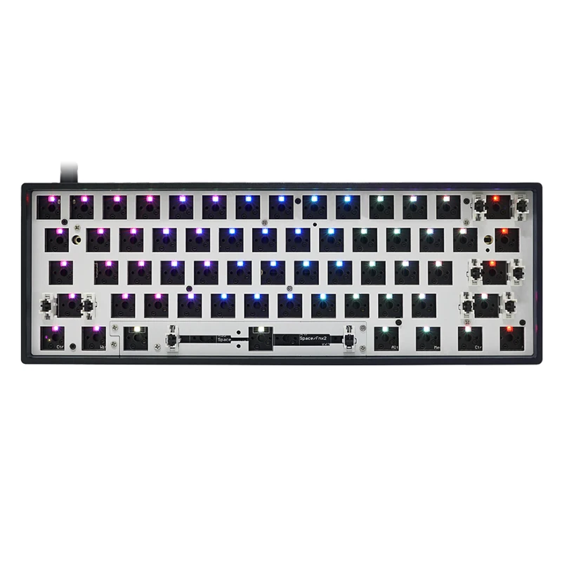 Механическая клавиатура gk61 gk61x 60% на заказ rgb переключатель светодиоды разъем для