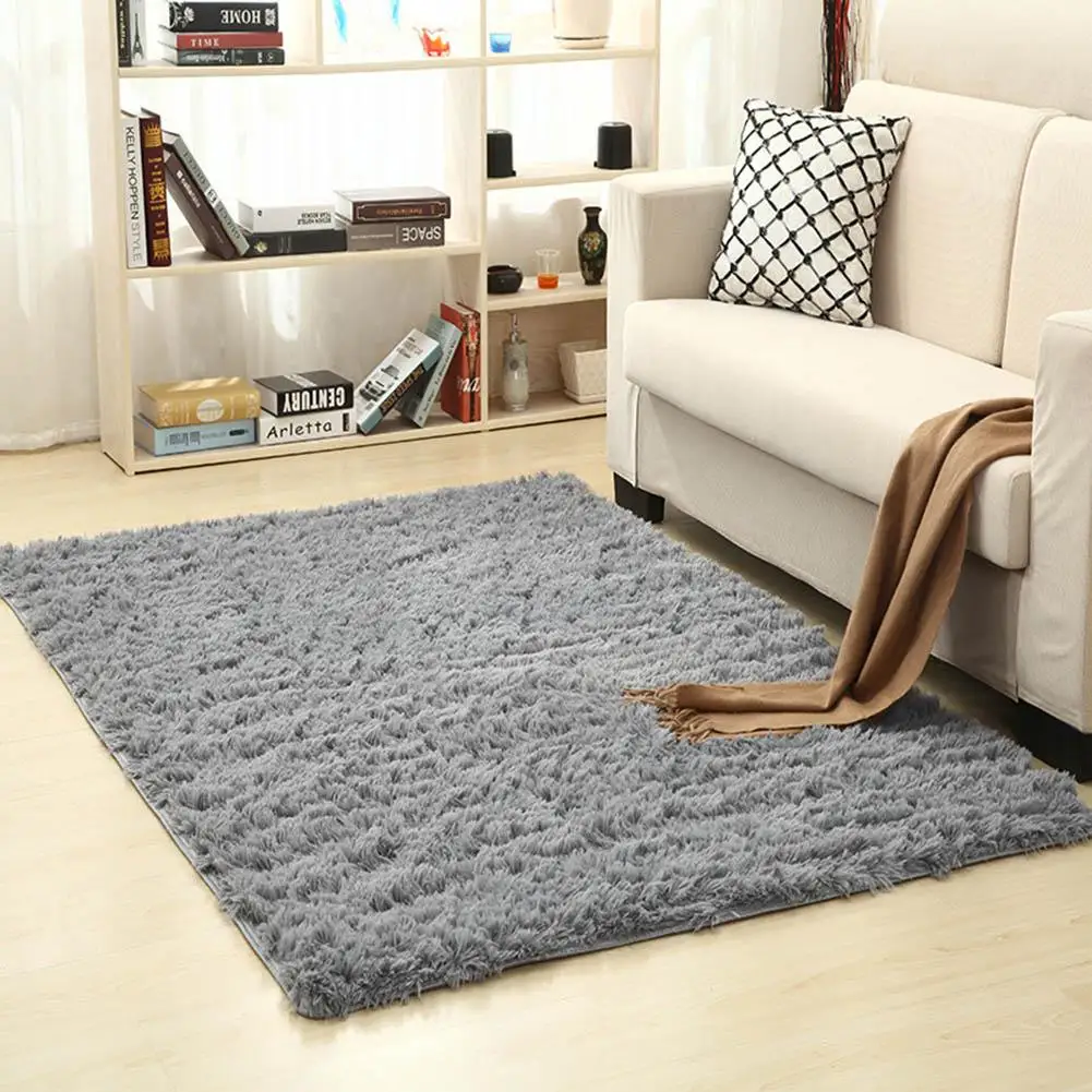 

120*160CM Living room Plush Rug Antiskid soft Thickened Faux Fluff Non-slip Washable Carpet Bedroom Area Rug