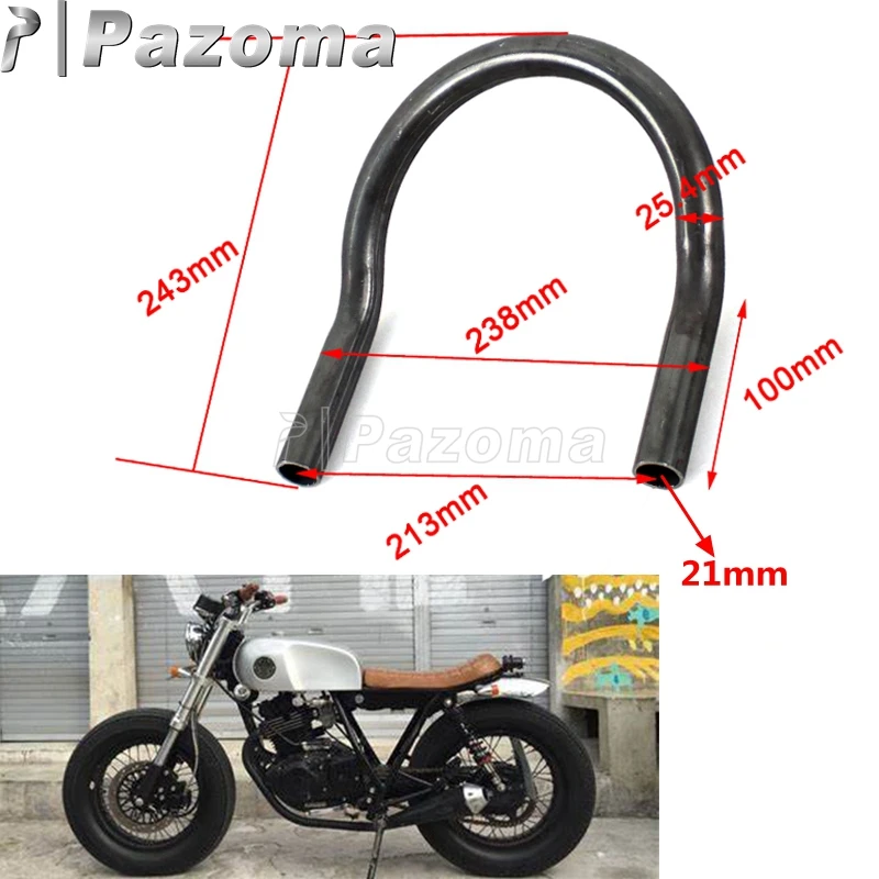 

1" 25MM Motorcycles Cafe Racer Upswept Rear Seat Frame Hoop Loop Tracker End for Honda CB Yamaha XS SR XJ Suzuki GS Kawasaki KZ