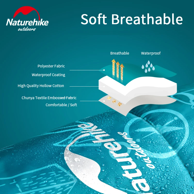 Спальный мешок Naturehike Сверхлегкий хлопковый дышащий спальный 800 г для кемпинга на