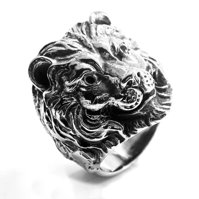 Bague lion argent