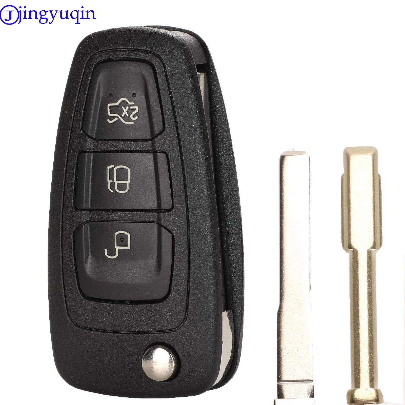 Складной чехол для ключей jingyuqin с 3 кнопками Ford Focus Fiesta 2013 Fob HU101 Fo21 лезвием|Ключ от