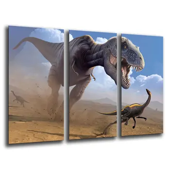 

Dinosaurs, T-Rex, photo print on wood, modern picture decorative 26033