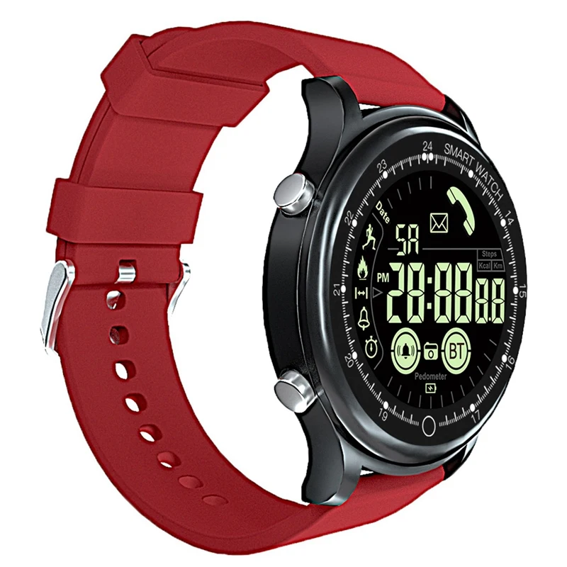 EX28 смарт часы телефон напоминание и SMS напоминание 50 метров водонепроницаемые спортивные наручные часы - Цвет: Red