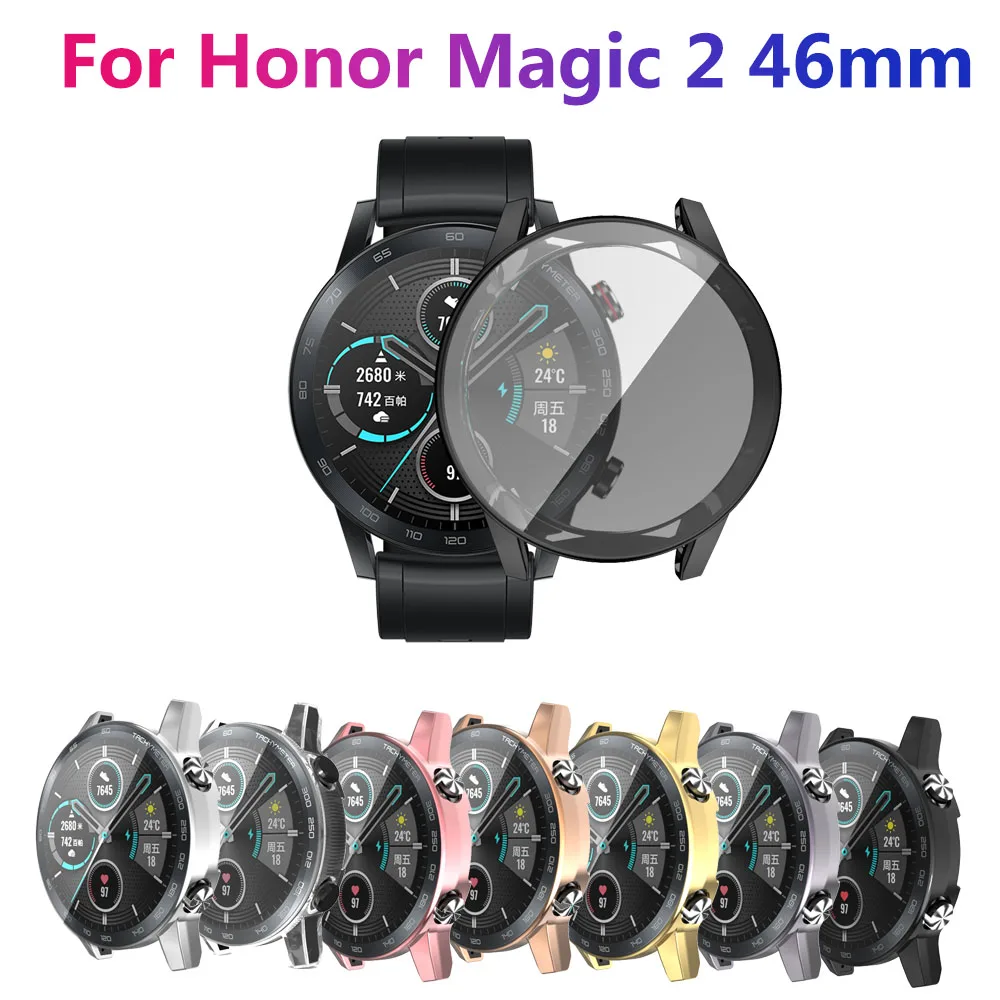 

Electroplated tpu all-inclusive protective cover for Huawei Honor Magic watch 2 tpu soft case 46mm antifriction protection watch