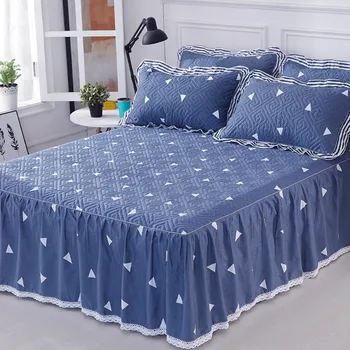

Cotton Thickened Bed Skirt Bedspread Dustproof Protective Bedspread bed sheet set bed set queen size home