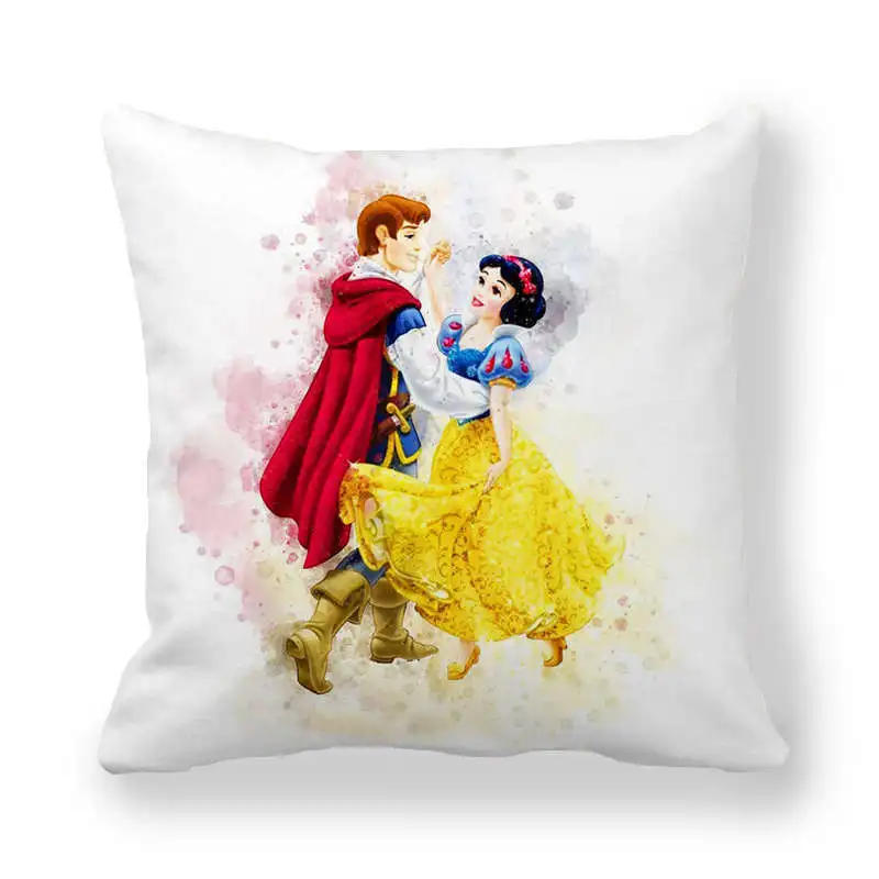 baby styling pillow Disney Beauty and the Beast Jasmine Snow White Cushion Cover PillowCase Decorative/Nap Room Sofa Baby Children Gift 45x45cm fitted sheet