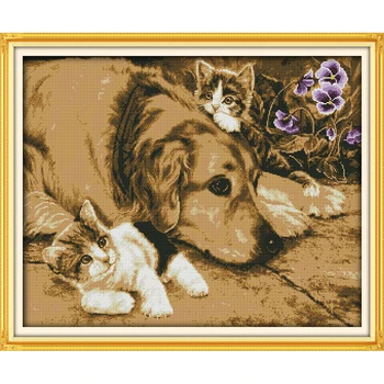 

Everlasting Love Intimate Partner Chinese Cross Stitch Kits Ecological Cotton Stamped Printed DIY New Year Decorations For Home