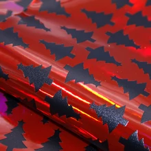 20*34 см новогодняя елка УФ печатных искусственная кожа листы, материалы для ручных поделок для изготовления домашних мероприятий, 1Yc8123