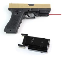 Тактический красный точечный лазерный прицел для Glock 17 19 и 20 мм рельсовый ручной пистолет Красный точечный прицел с 20 мм креплением Охотничьи аксессуары