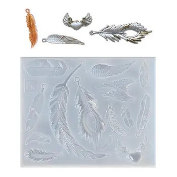 

Feather Wing Shape Necklace Pendant Epoxy Resin Silicone Mold,Crafting Clay,Jewelry Earrings Making,DIY Mobile Phone Decoration