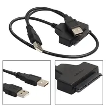 Aliexpress - USB2.0 To 2.5 inch HDD 7+15pin SATA2.0 Hard Drive Cable Adapter All Copper Core ABS Plastic Shell Adapter Cable For SATA SSD/HDD