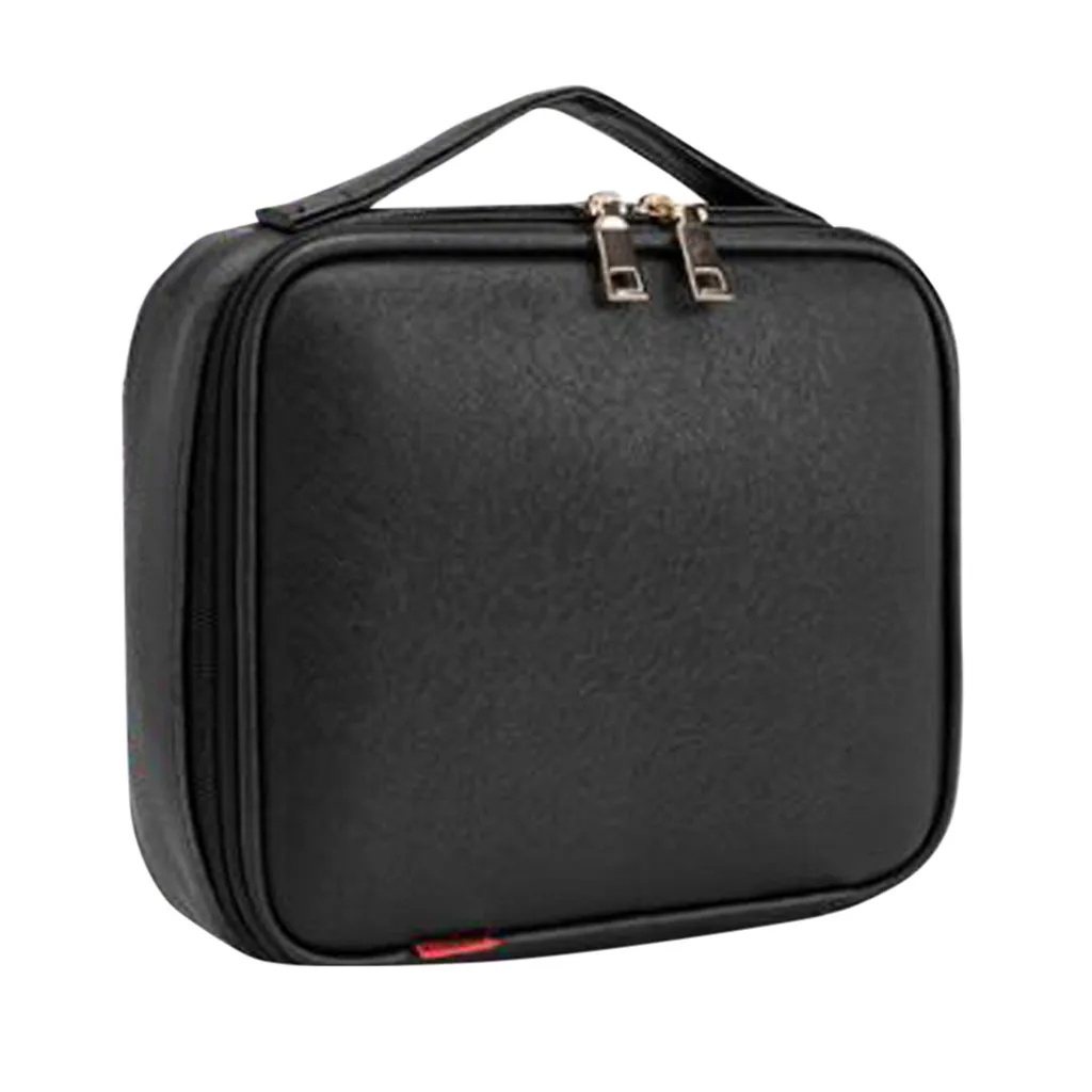 

New Square Dot PU leather Portable Cosmetic Bag Travel Cosmetics Bag Trousse De Maquillage Necessaire Women Toiletry Kits