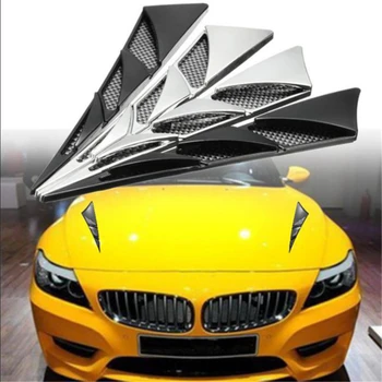 

1 Pair Car Exterior Decoration Car Hood Sticker Black Universal Side Air Intake Air Vent Cover Decoration Car-Styling
