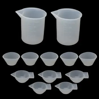 

12Pcs Silicone Mixing Measuring Cups UV Resin Mold DIY Casting Jewelry Tool Kit