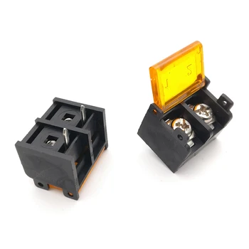 

20Pcs HB-9500 2P 9.5mm PCB Mount Barrier Terminal Block Connector with Cover