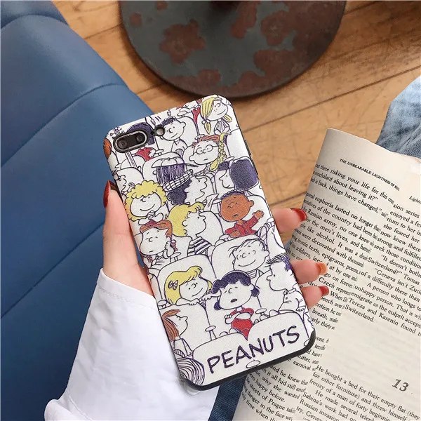 Чехол iphoneX 6 6s 7 8 Plus XR XS Max мягкий чехол TPU чехол мультяшная оболочка - Цвет: Озерный синий