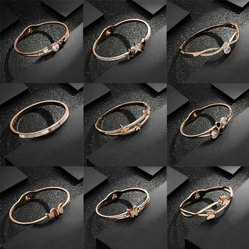 

30 Pcs/lot fashion women stainless steel bangles jewelry wholesale 1029-21
