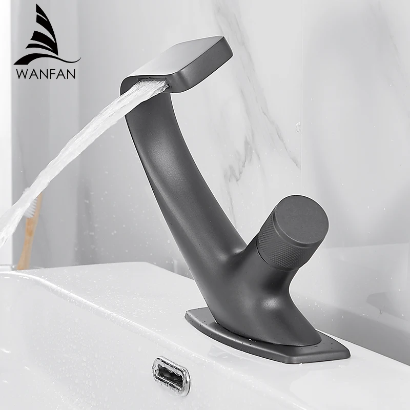 Basin Faucets Matte Black Modern Bathroom Mixer Tap Brass Washbasin Faucet Single Handle Single Hole Elegant Crane 855818 basin faucet,bathroom faucet