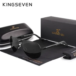 KINGSEVEN Unisex Vintage Aluminum Polarized Sunglasses - Classic Brand with Coating Lens (Original)