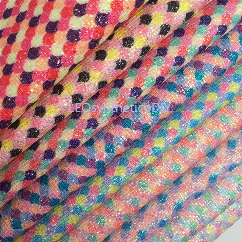 1PC 21X29CM Glitter Fabric Mermaid Leather Sheets For Making Bows LEOsyntheticoDIY T446 | Дом и сад