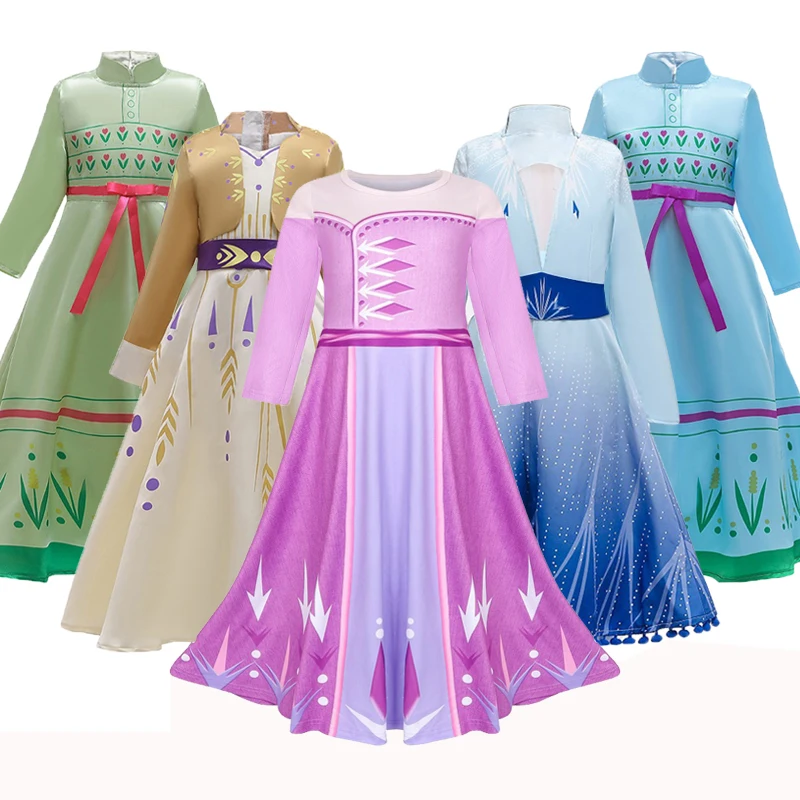 Карнавальный костюм для девочек-подростков Платье Эльза 2 Анна Снежная королева