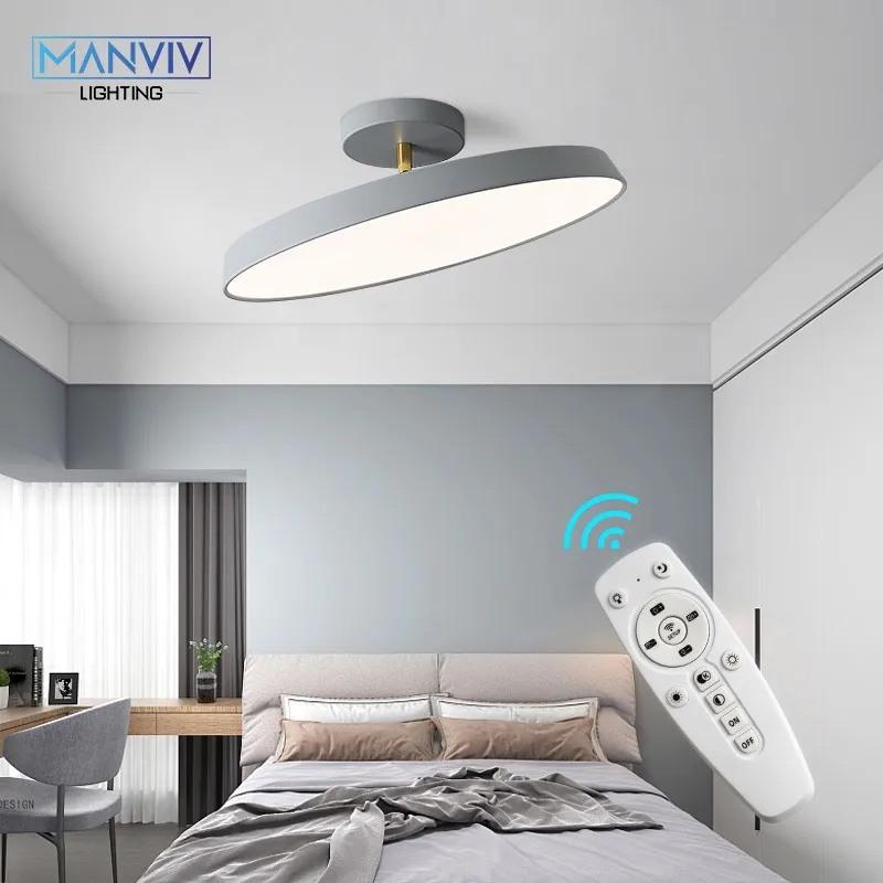 Ultra Thin Modern LED Ceiling Light Remote Control Adjust Brightness Color Ceiling Lamps For Living Room Surface Mounted Led Cei
