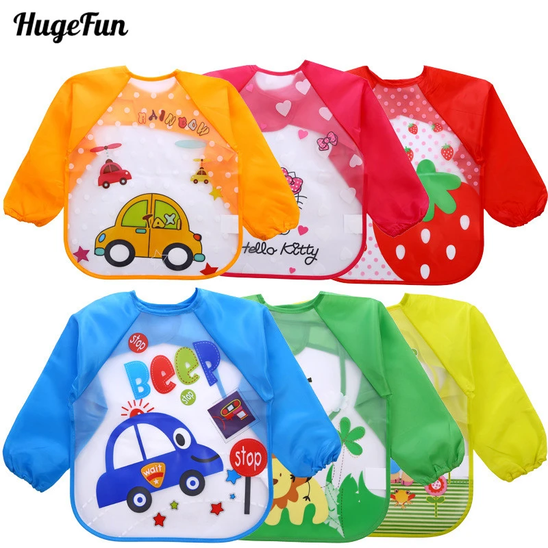 

Cute Baby Bibs Waterproof Long Sleeve Apron Children Feeding Smock Bib Burp Clothes Soft Eat Toddler Baberos Bavoir Clothing