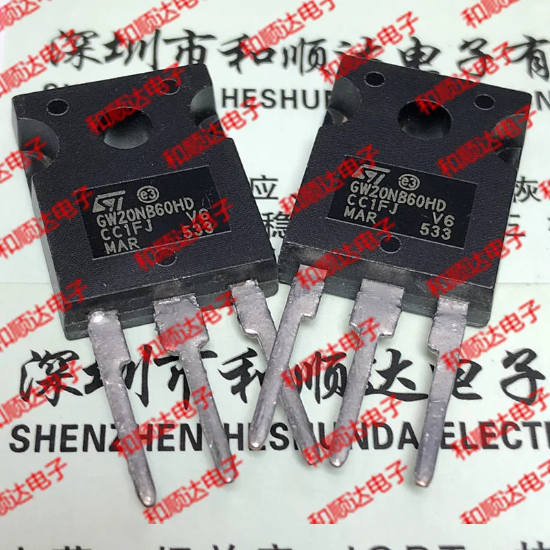 2 шт./GW20NB60HD STGW20NB60HD-247 600V 20A TO247