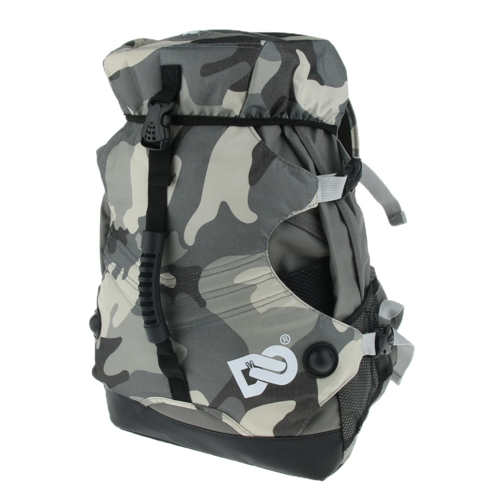 Сумка для катания на роликовых коньках с регулируемым подкладом и плечевым ремнем, спортивный рюкзак, сумка для хранения коньков, сумка на плечо с несколькими карманами - Цвет: Camouflage 45x32cm