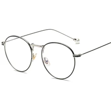 Новая круглая рамка в стиле ретро очки Рамка индивидуальность жемчужные заушники без градуса модные очки для чтения Дикие повседневные женские очки