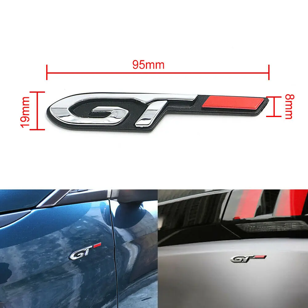 

Car Auto 3D Emblem Sticker Decal Badge GT Design For Peugeot 208 301 308 408 508 2008 3008 4008 5008