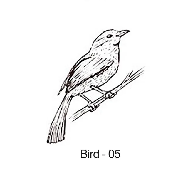 Stamps Vintage Cute Animal Stamp DIY Wooden Rubber Stamps For Scrapbooking Stationery Standard Stamp Bird