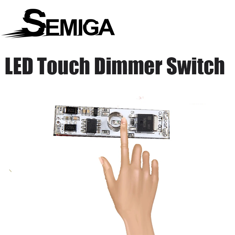 LED Dimmer Switch 12-24V Low Voltage For DIY Strip Light