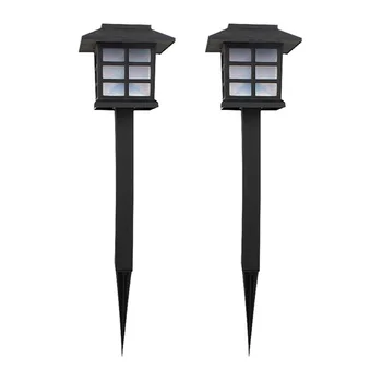 

NEWKBO 2Pcs/Set LEDs Solar Powered Lawn Light Outdoor Landscape Lamp for Pathway Garden Patio Yard Decoration Lamp