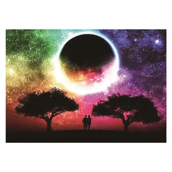 

Night Sky 5D round Shaped Diamond Painting Needlework Rhinestone Cross Craft Kit