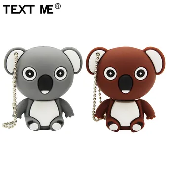 

TEXT ME cartoon animal koala model usb flash drive usb 2.0 4GB 8GB 16GB 32GB 64GB creative pendrive