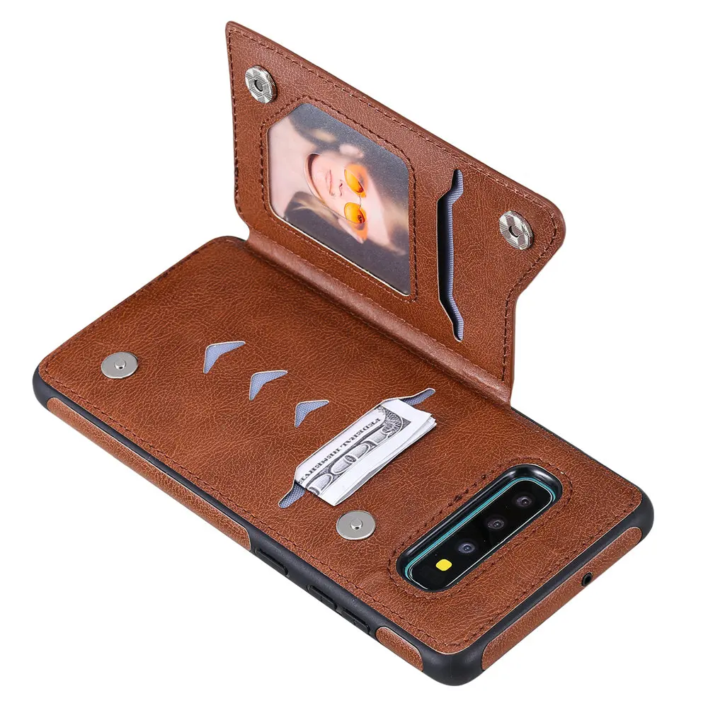 

Leather Flip Magnet for Samsung Galaxy S10 5G Case Coque Samsung S10Plus Case Wallet Holder for Samsung S10 Case S10+ S10e 10S