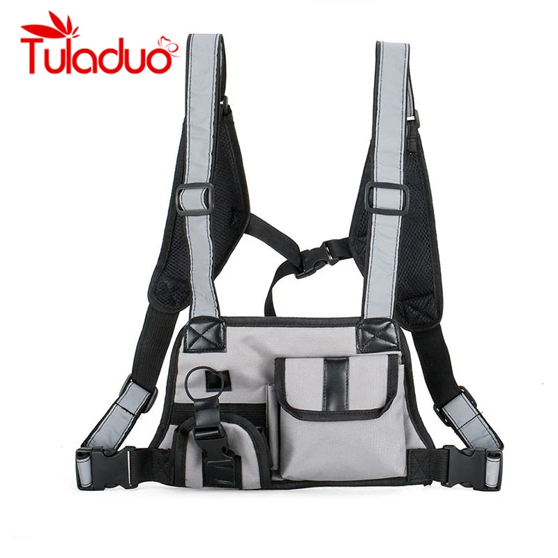 

Chest Rig Waist Bag Front Pack Pouch Hip Hop Streetwear Functional Tactical Chest Bag Cross Shoulder Bags Bolso Kanye West