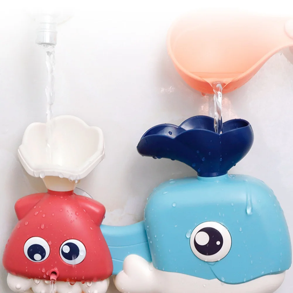 Pokich детская Ванна игрушка для ванной, Каскадный кран игры для малышей нетоксичные Bathtime забавная водяная станция с 2 чашками и 4 спиннинговые шестерни soaker
