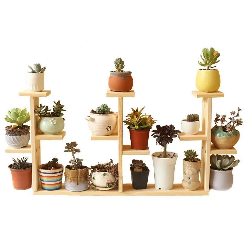 Number 6 Suporte Flores Repisa Para Plantas Настольный комнатный горшок Balkon деревянная полка для растений Stojak Na Kwiaty Dekoration напольная подставка для цветов - Цвет: Number 6