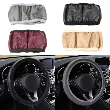 

LEEPEE Universal Steering Covers Embossing Leather Car Styling Car Steering Wheel Cover Auto Decoration Anti-Slip