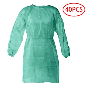 

40pcs Disposable Protection Gown Dust Spray Suit Siamese Non-woven Dust-proof Anti Splash Clothing Safely Protection Clothes