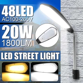 

AC100-265V 20W 48 LED Street Light Dusk to Dawn Outdoor Lighting Garden Path Road Parking Backyard Lamp Waterproof IP65