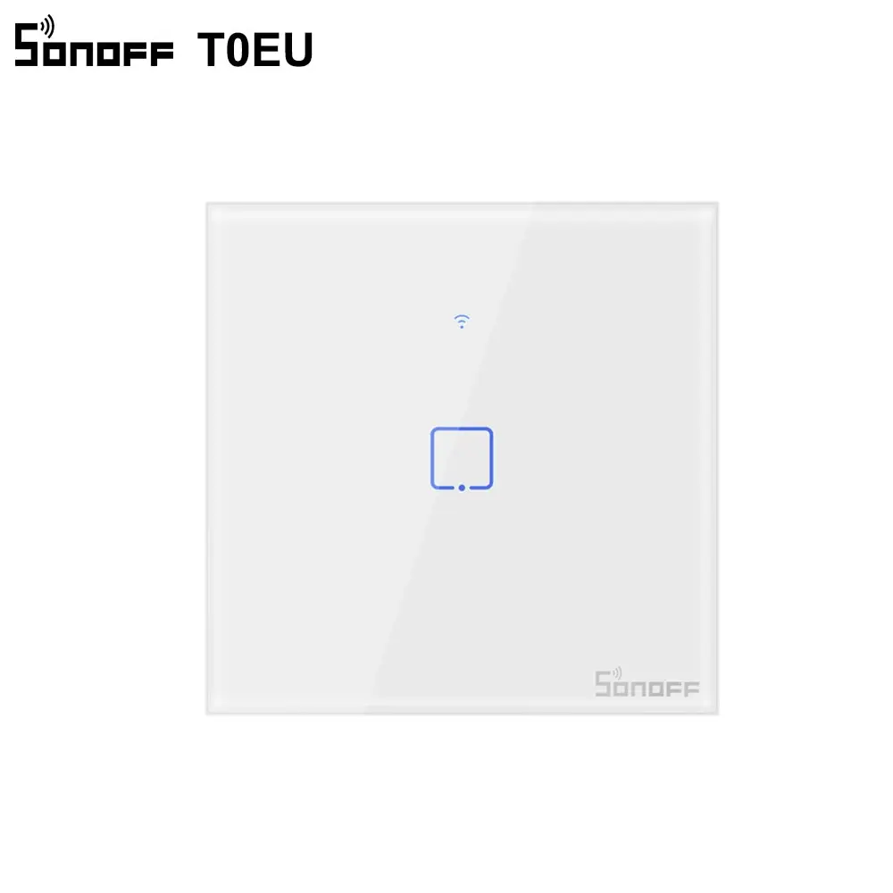 Smart Switch Smart Switch Module Itead SONOFF Outlets Touch EU Wifi Switch Smart Wall Touch Light Switch 1 Gang Touch/WiFi/APP Remote Smart Home Works with Alexa