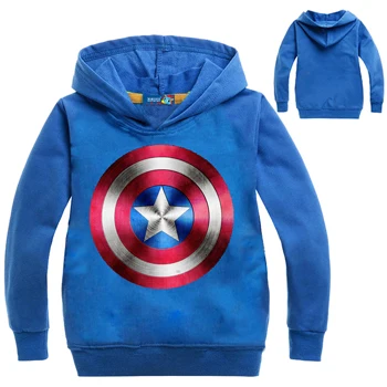 Толстовка с капюшоном для мальчиков с принтом «Мстители 4 Quantum warfare»; высококачественные пальто «Человек-паук» для мальчиков; Осенняя детская куртка; одежда для детей - Цвет: HD009-Blue