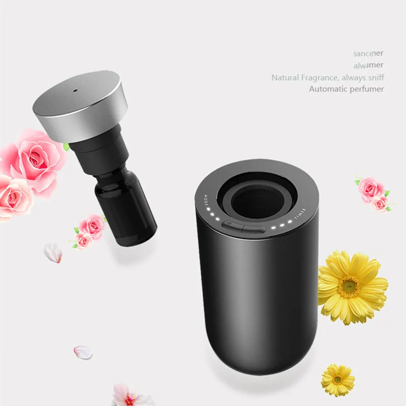 Waterless Aroma Essential Oil Diffuser Aluminum Shell Portable Car USB Auto Aromatherapy Nebulizer Silent Mist Maker For Home