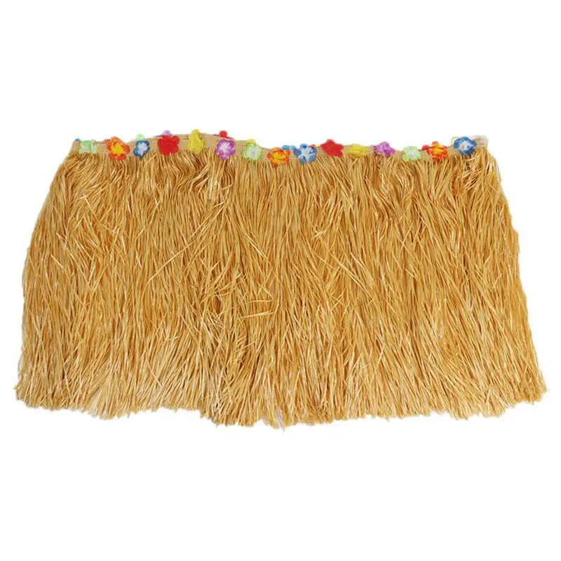 FashionTable Skirt Hawaiian Luau Flower Grass Garden Wedding Party Beach Decor Khaki | Дом и сад