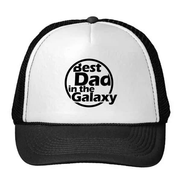 

Best Dad In The Galaxy Quote Father's Day Trucker Hat Baseball Cap Nylon Mesh Hat Cool Children Hat Adjustable Cap Gift